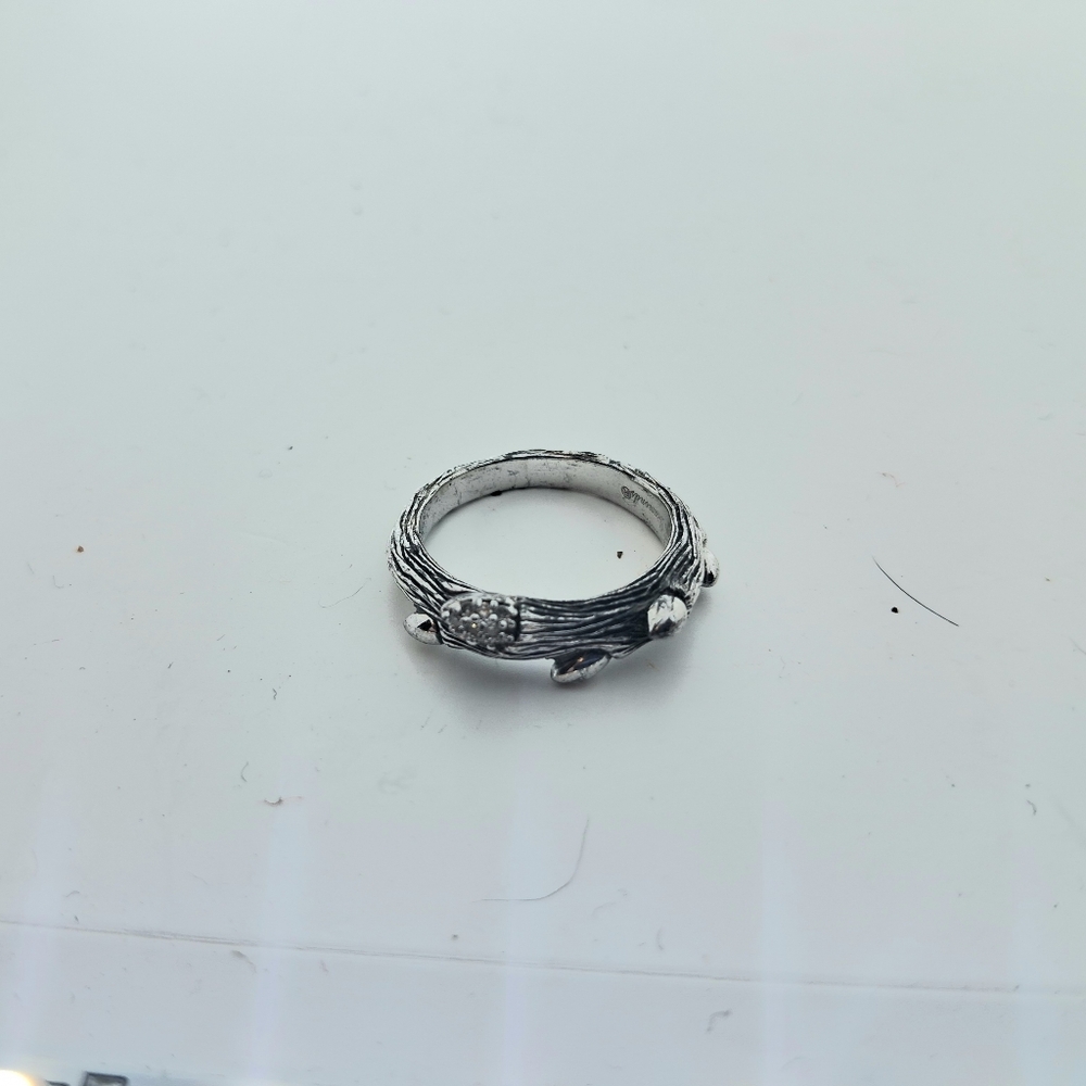 Stephen Dweck Fortuna Branch Ring with Diamond Size 7.25
